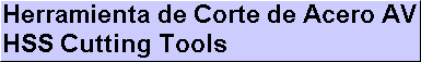 Catálogo de Corte AV - HSS Catalog
